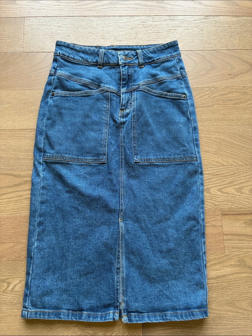 Jupe midi en denim Kaffe – Taille 34